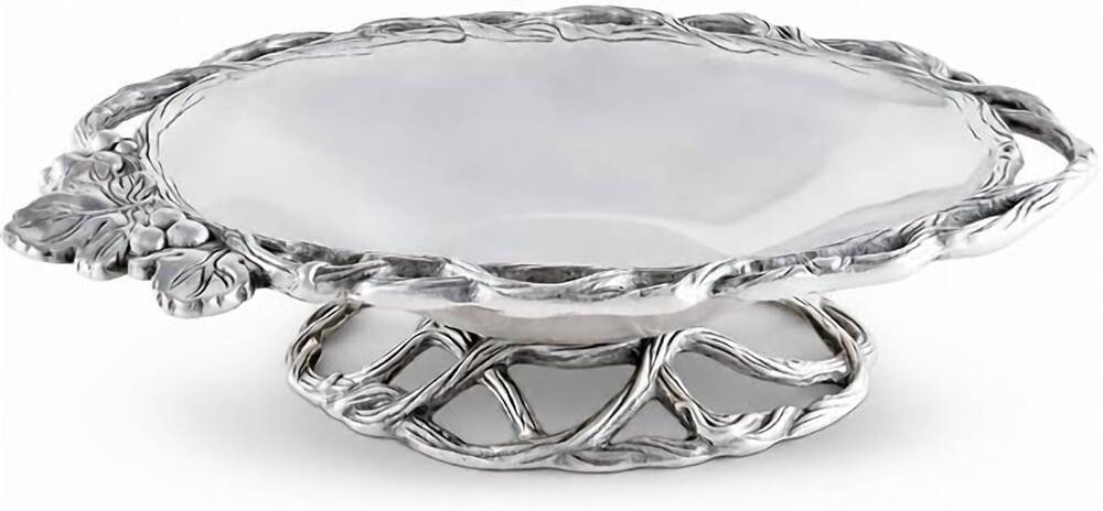NEW ARTHUR COURT open vine vegetable dish aluminum 11.5 inch serving bowl in sil